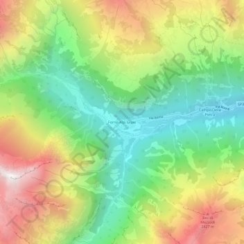 Forno Alpi Graie Topographic Map Elevation Terrain Forno Alpi Graie Topographic Map Elevation Terrain