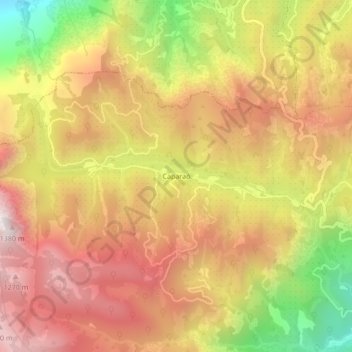 Caparaó topographic map, elevation, terrain