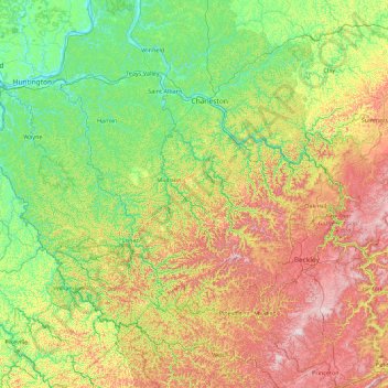 Boone topographic map, elevation, terrain