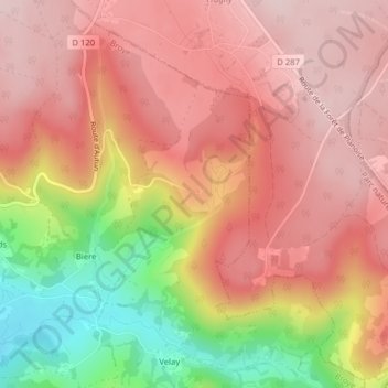 Chevanne topographic map, elevation, terrain