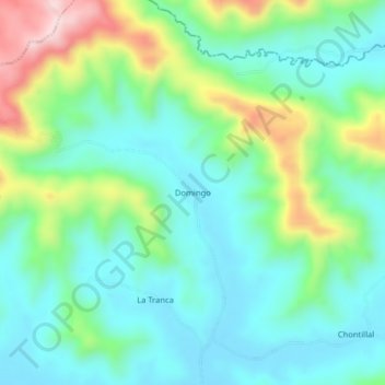 Domingo topographic map, elevation, terrain