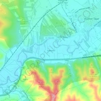 Calardos topographic map, elevation, terrain