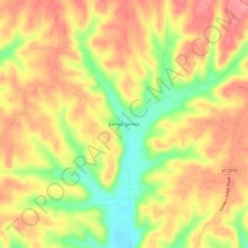 Barnett Springs topographic map, elevation, terrain
