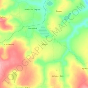 Taboa topographic map, elevation, terrain