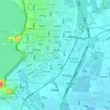 Yingbinlu topographic map, elevation, terrain