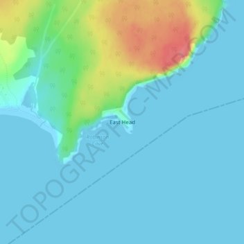 East Head topographic map, elevation, terrain