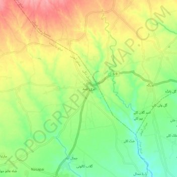 Harichand topographic map, elevation, terrain