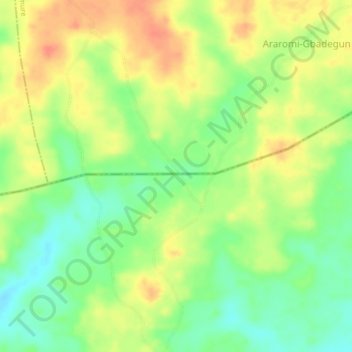 Igbodo topographic map, elevation, terrain