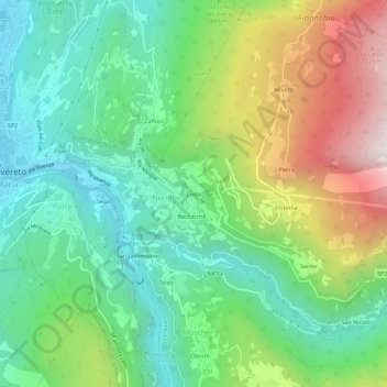 Costa topographic map, elevation, terrain