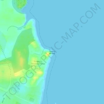 Langsat Cape topographic map, elevation, terrain