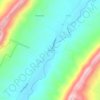 Metal topographic map, elevation, terrain