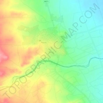 Sbiba topographic map, elevation, terrain
