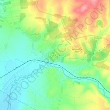 Khan Toman topographic map, elevation, terrain