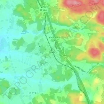 Kode topographic map, elevation, terrain