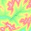 Pettigrew topographic map, elevation, terrain