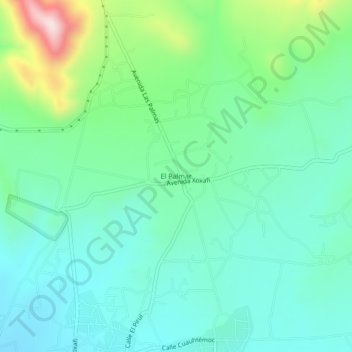 El Palmar topographic map, elevation, terrain