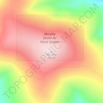 Murphy Dome topographic map, elevation, terrain