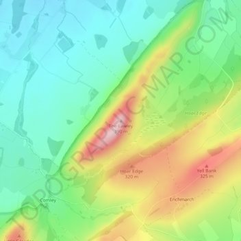 The Lawley topographic map, elevation, terrain