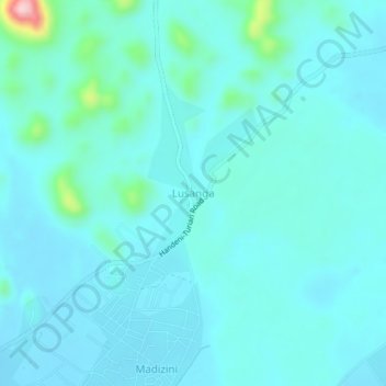 Lusanga topographic map, elevation, terrain
