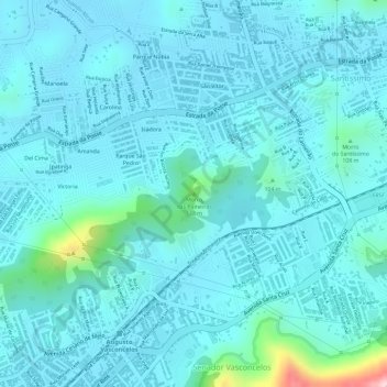 Morro das Paineiras topographic map, elevation, terrain
