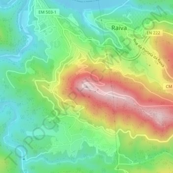 São Domingos topographic map, elevation, terrain