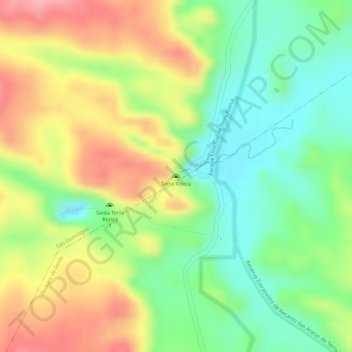 Terra Ronca topographic map, elevation, terrain