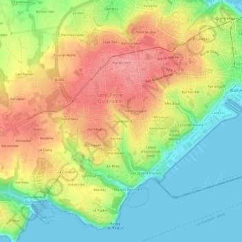 Poulléder topographic map, elevation, terrain