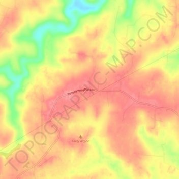 Plateau topographic map, elevation, terrain