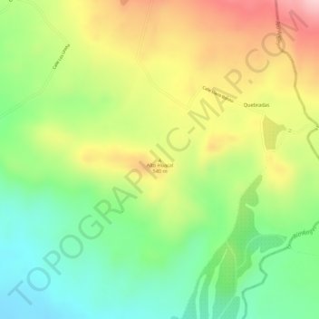 Alto Huacal topographic map, elevation, terrain
