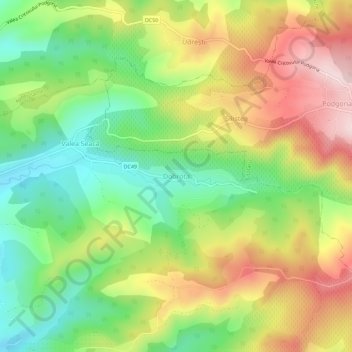 Dobrota topographic map, elevation, terrain