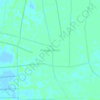 Punggur Besar topographic map, elevation, terrain