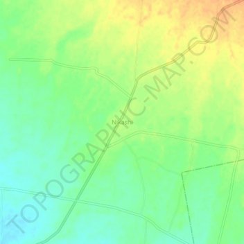 Nikashi topographic map, elevation, terrain