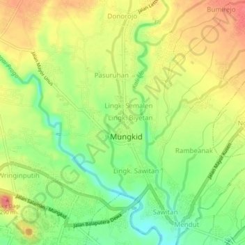 Lingk. Patran topographic map, elevation, terrain