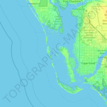 Useppa Island topographic map, elevation, terrain
