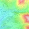 Begjunec topographic map, elevation, terrain