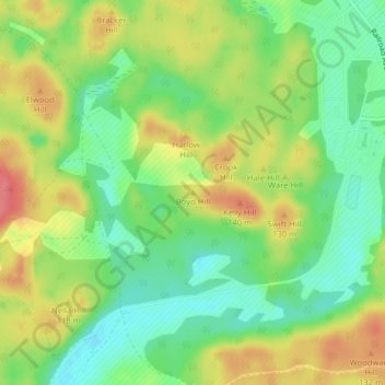 Boyd Hill topographic map, elevation, terrain