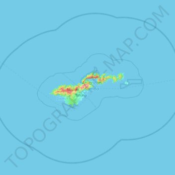 American Samoa topographic map, elevation, terrain