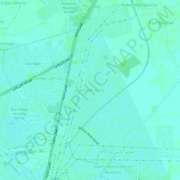 Ramzan Kalo topographic map, elevation, terrain