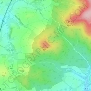 Steglitz topographic map, elevation, terrain