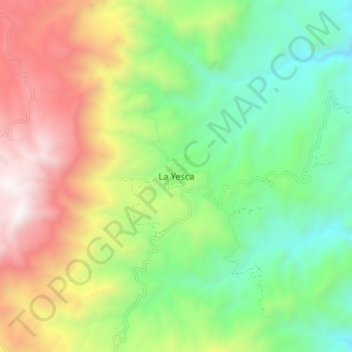 La Yesca topographic map, elevation, terrain