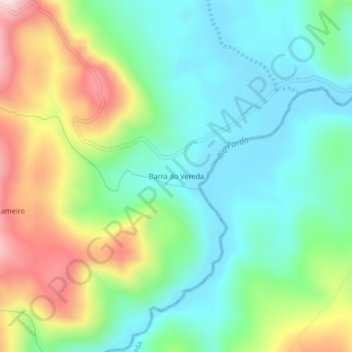 Barra do Vereda topographic map, elevation, terrain