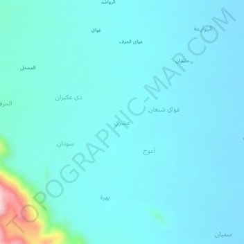`Ashari topographic map, elevation, terrain