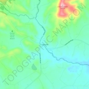 Lowesville topographic map, elevation, terrain
