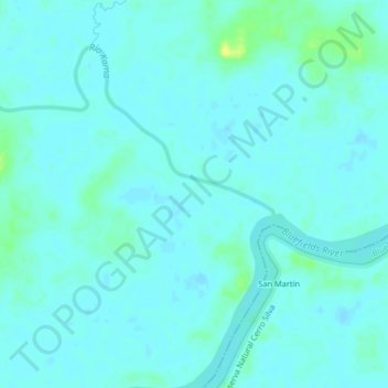 Rio Kama topographic map, elevation, terrain