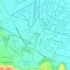 Xochimilco topographic map, elevation, terrain