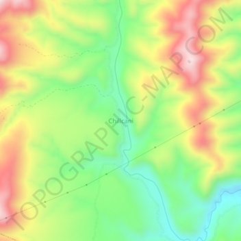 Chillcani topographic map, elevation, terrain
