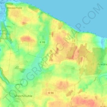 Kiekut topographic map, elevation, terrain