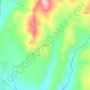 Salitre topographic map, elevation, terrain