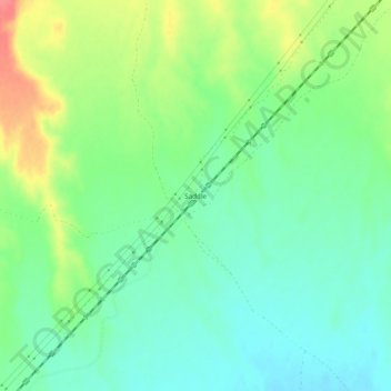 Saddle topographic map, elevation, terrain