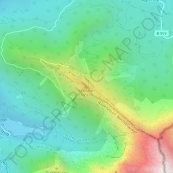 Kehlstein topographic map, elevation, terrain